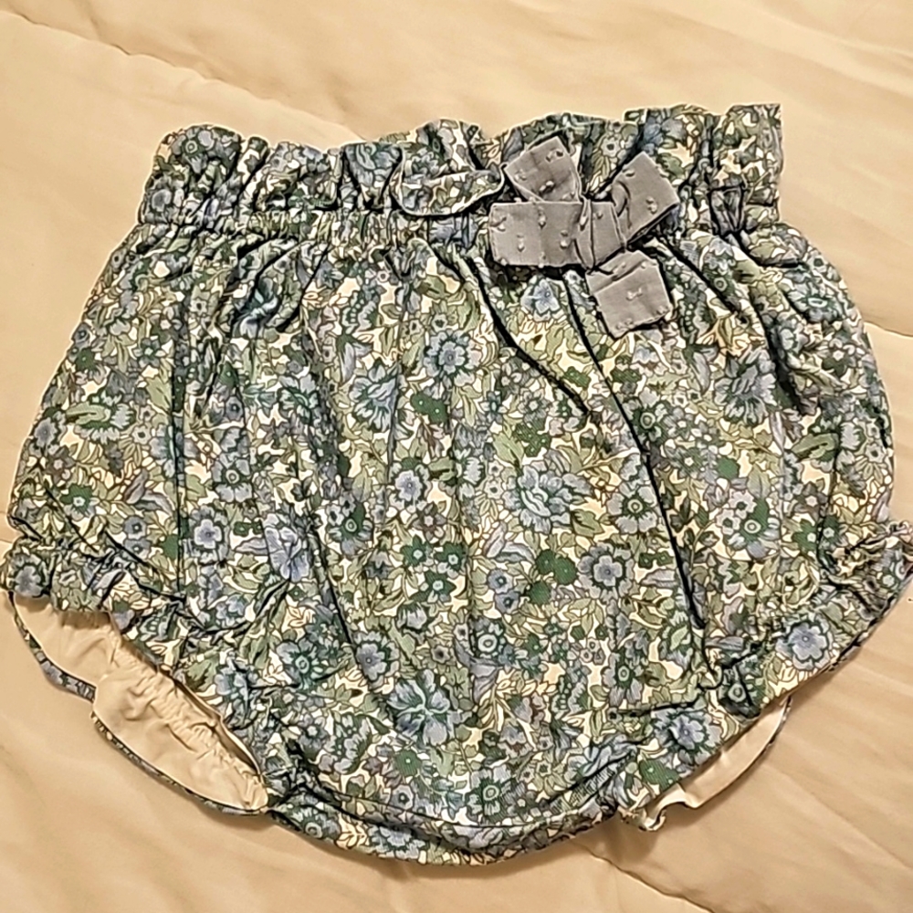 Pepa London floral blue ribbon detail  bloomers size 2Y